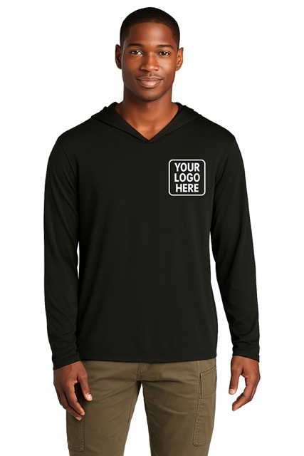 custom print lightweight hoodie - Black-front - localbuz shirts Venice FL
