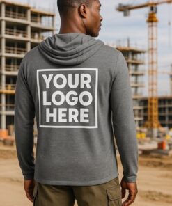 custom print lightweight hoodie - LocalBuz Shirts Venice FL Construction Medium