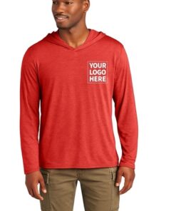 custom print lightweight hoodie - Red-front - localbuz shirts Venice FL