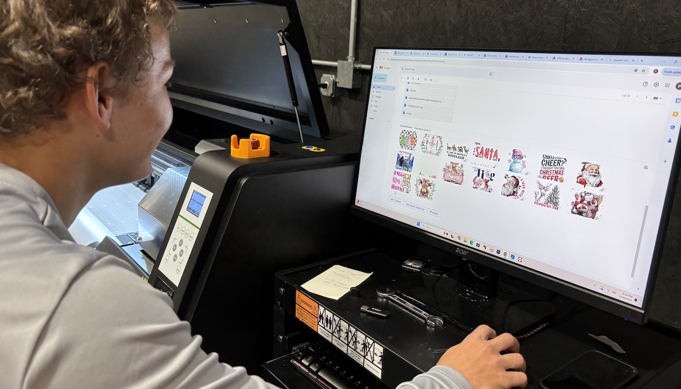 custom shirts setup - LocalBuz Venice