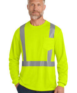 ANSI 107 Class 2 Mesh Long Sleeve Reflective Tee Yellow