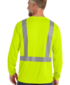 ANSI 107 Class 2 Mesh Long Sleeve Tee Yellow - Back