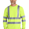 ANSI 107 Class 3 Long Sleeve Snag-Resistant Reflective T-Shirt-Yellow