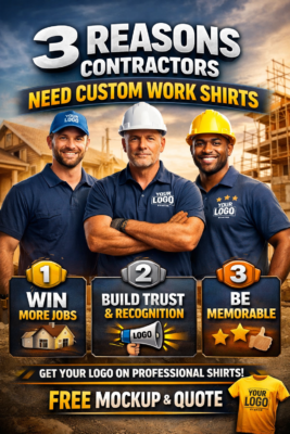 3 Reasons Contractors Need Custom Work Shirts